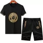 versace survetement cher marque de survetement round  medusa broderie noir